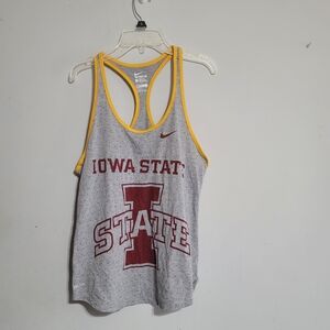 Nike Iowa State‎ Cyclones Womens Tank Top Size Large Cardinal Gold Racerbank Isu